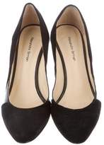 Thumbnail for your product : Alexandre Birman Suede Semi Pointed-Toe Pumps