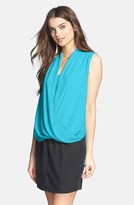 Thumbnail for your product : Vince Camuto Faux Wrap Front Shirttail Blouse