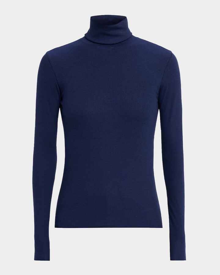 Polo Ralph Lauren Tencel Rib-Knit Slim Turtleneck Sweater