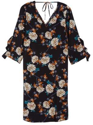 Dorothy Perkins Floral Print Ruffle Sleeve Shift Dress