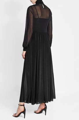 Diane von Furstenberg Maxi Dress with Sheer Overlay