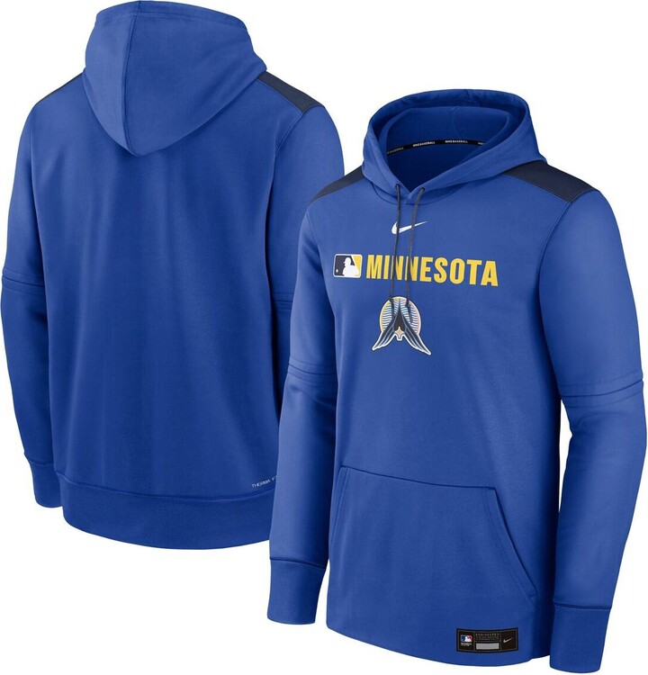 Nike Men's Royal Minnesota Twins Authentic Collection City Connect Therma Pullover Hoodie