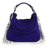 Thumbnail for your product : Marni Suede Side-Fringe Hobo Bag