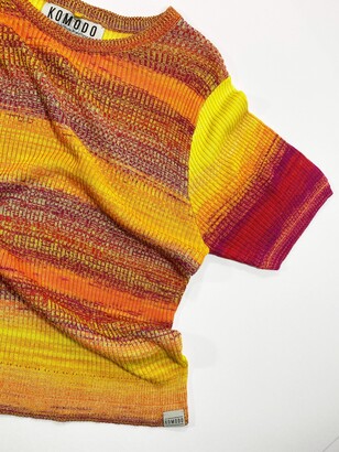 Komodo Geranium Organic Cotton Knitted T-Shirt - Sunshine Brights