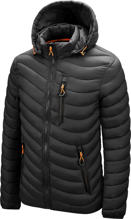 FEOYA Men's Down Jacket Lightweight Puffer Insulated Coat Men's