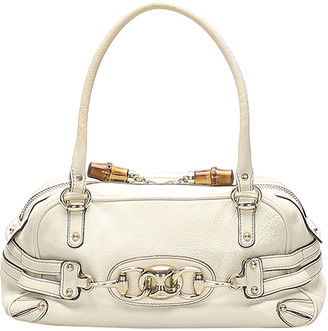 gucci white leather purse