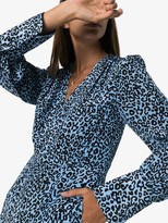 Thumbnail for your product : Les Rêveries Leopard Print Silk Jumpsuit