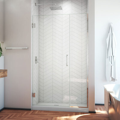 DreamLine Unidoor Plus 40" W x 72" H Pivot Frameless Shower Door with ClearMax™ Technology