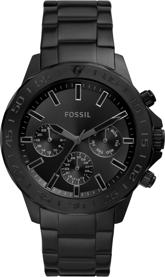 Fossil Men's Bannon Multifunction, Black-Tone Stainless Steel Watch ...