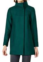 Thumbnail for your product : Hallhuber Cropped Wool Coat With Shoulder Yoke
