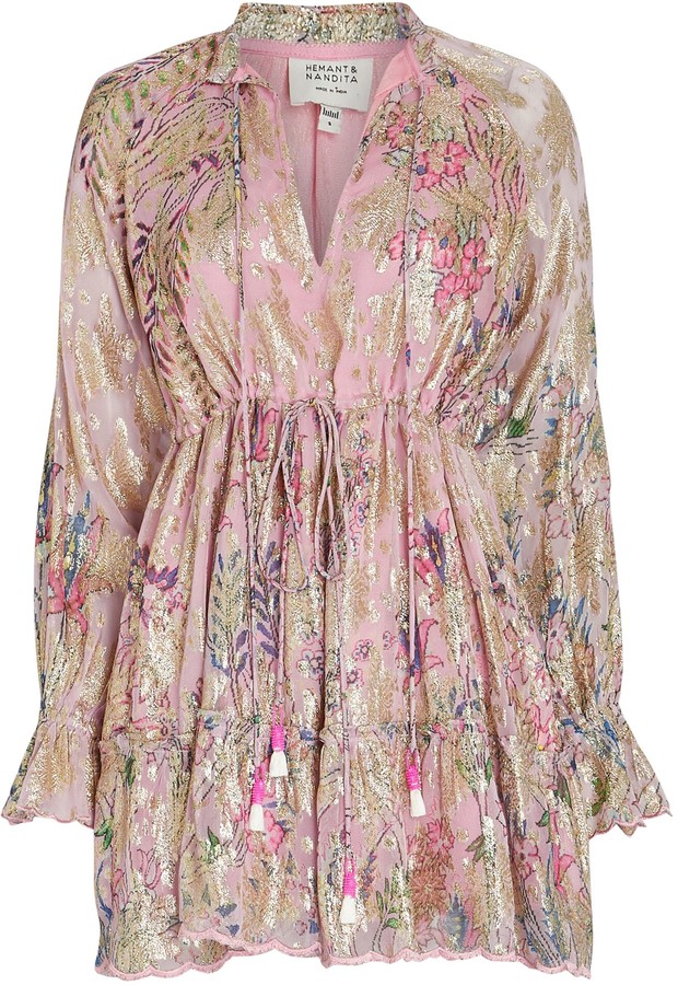 hemant and nandita shimmer short dress