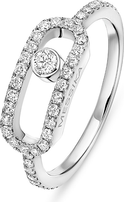 Messika Diamond Move Uno Large Model Pave Ring in 18K Gold 0.31 tcw