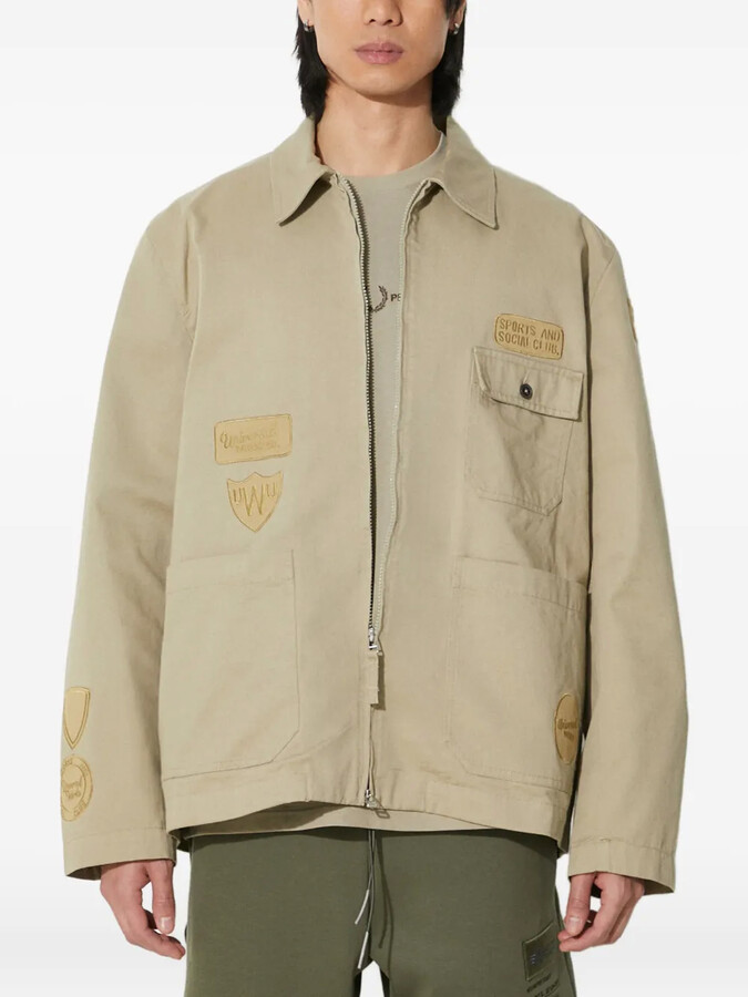 Universal Works Embroidered-Patches Collared Jacket