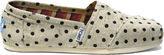 Thumbnail for your product : Toms Navy Polka Dots Linen Women's Classics