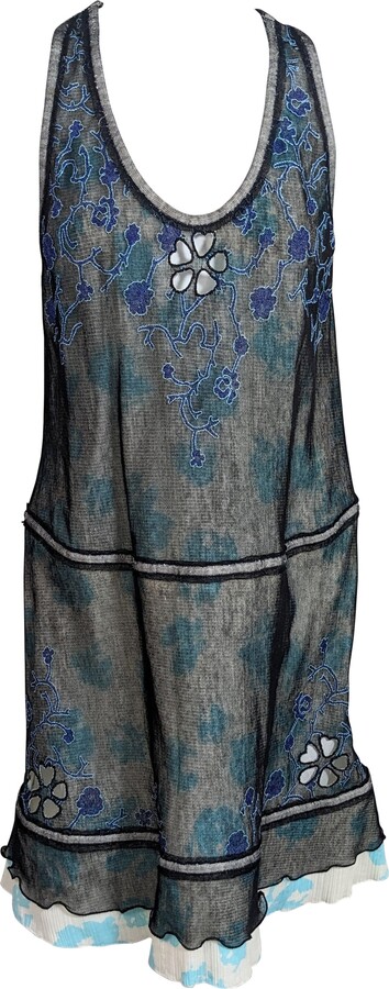 Rochas By Olivier Theyskens Tulle And Crinkle Silk Mini Dress, S/s 2005