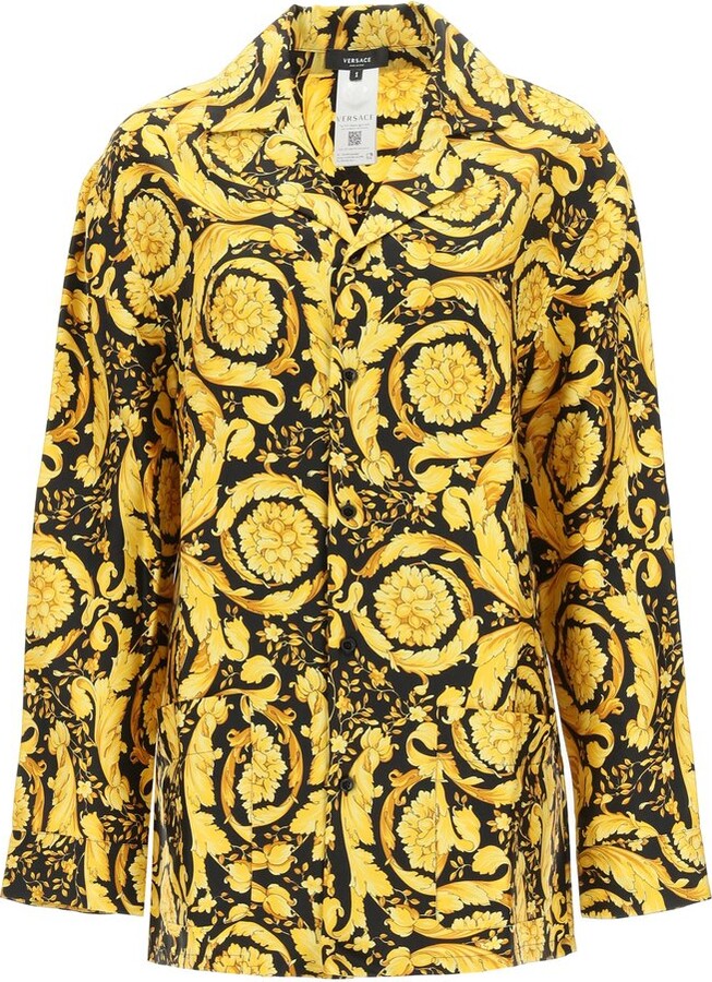Versace Baroque Print Pajama Shirt