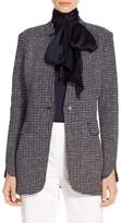 Thumbnail for your product : St. John Chevron Knit Notch Collar Jacket