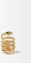 Thumbnail for your product : Jade Jagger Diamond, Emerald & 18kt Gold Snake Ring