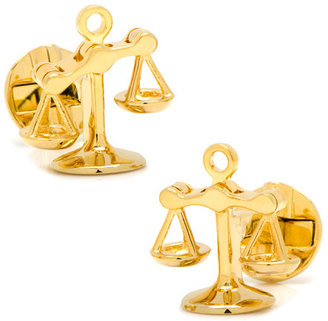 Cufflinks Inc. Moving Parts Golden Scales of Justice Cuff Links