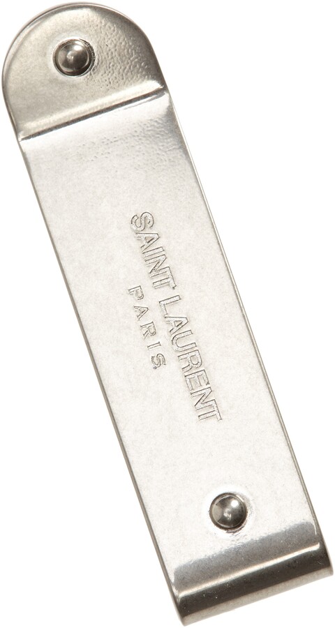 Saint Laurent Logo-engraved Metal Money Clip - ShopStyle Wallets