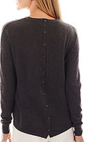 Thumbnail for your product : Liz Claiborne Long-Sleeve Button-Back Sweater