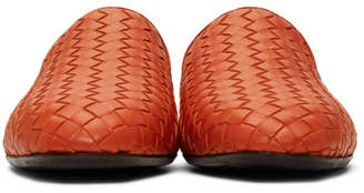 Bottega Veneta Orange Intrecciato Slippers
