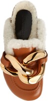 Thumbnail for your product : J.W.Anderson Chain Link Genuine Shearling Loafer Mule