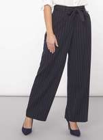 Thumbnail for your product : Petite Navy Pinstripe Wide Leg Trousers