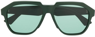 Bottega Veneta Geometric Aviator-Frame Sunglasses