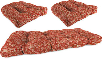 Red Barrel Studio Outdoor Wicker Cushion Set for Bench and 2 Seats