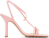 Thumbnail for your product : Bottega Veneta Pink Stretch Heeled Sandals