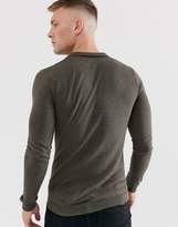 Thumbnail for your product : ASOS DESIGN knitted muscle fit polo shirt in brown