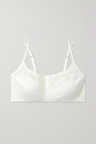 Thumbnail for your product : I.D. Sarrieri Charlie Embroidered Tulle And Ribbed Cotton-blend Soft-cup Bra
