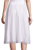Thumbnail for your product : St. John Diamond Stripe Lace Skirt