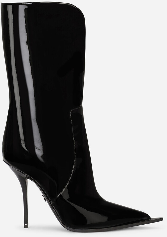 Black Patent Leather Ankle Boots | ShopStyle