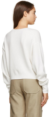 Chloé Off-White Cashmere V-Neck Sweater