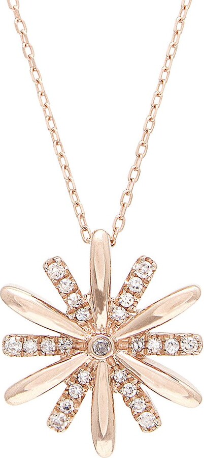 Diamond Select Cuts 0.12 ct. tw. Diamond 14K Rose Gold Necklace