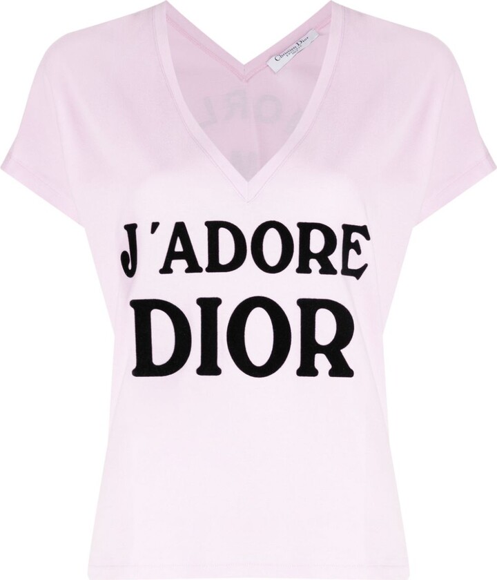 Christian Dior Pre-Owned 2003 J'Adore Dior V-neck T-shirt - ShopStyle