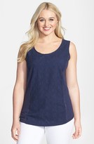 Thumbnail for your product : Lucky Brand Schiffli Embroidered Tank (Plus Size)