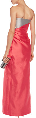 Raoul Serena draped silk and cotton blend-crepe gown