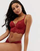 Thumbnail for your product : New Look lace longline bralet in coral