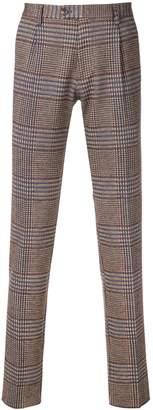 Etro checked button trousers