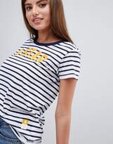 Thumbnail for your product : G Star G-Star Stripe T-Shirt With Yellow Logo