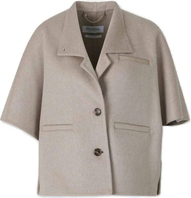 Max Mara Andalo Button-Up Cape Coat