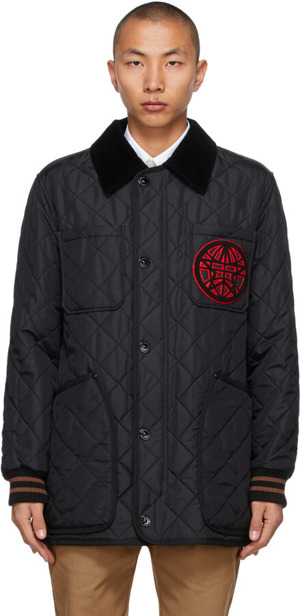 Burberry Quilt Men Jacket Black | ShopStyle
