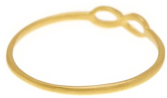 Dogeared 14K Gold Plated Sterling Silver Infinity Ring - Size 8