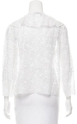 Chanel Embroidered Silk-Blend Cardigan
