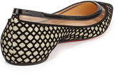 Thumbnail for your product : Christian Louboutin Paulina Glittered Red-Sole Flat