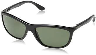 Ray-Ban Injected Man Sunglasses - Frame Dark Green Polar Lenses 60mm Polarized