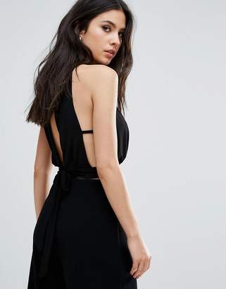 Love High Neck Top With Tie Back